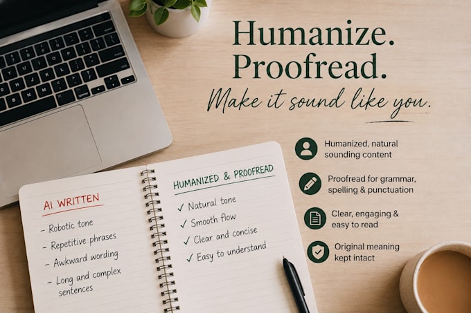 humanise and proofread ai content