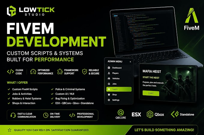 fix bugs and optimize your fivem script or server