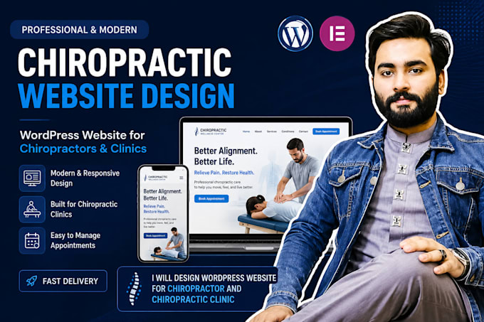 build wordpress website for chiropractic clinic and wellness center
