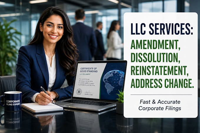 do llc amendment, llc dissolution, llc reinstatement, llc address change
