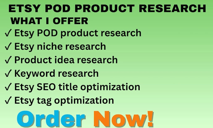 do esty pod product research SEO tags title optimization