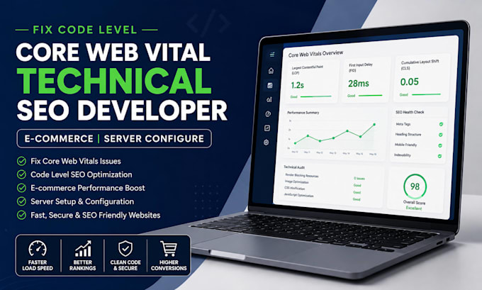 fix code level core web vital technical SEO developer ecommerce server configure