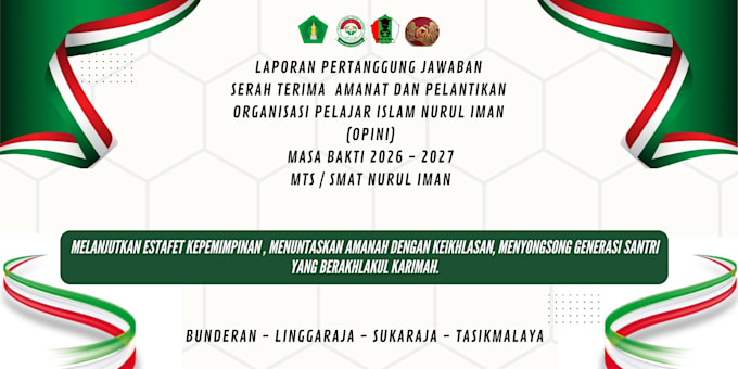 design professional islamic banner, backdrop