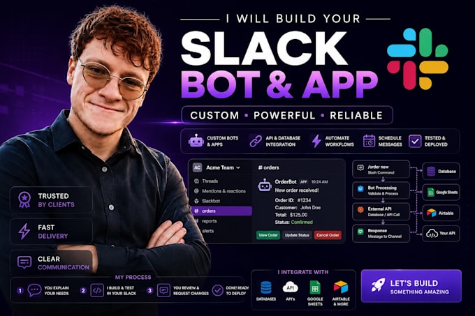 build custom slack apps and bots for your workflow