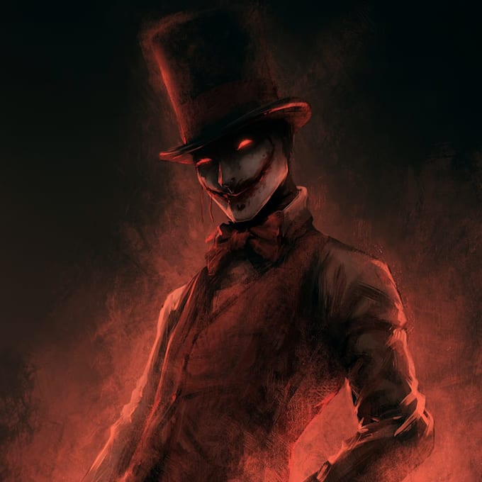 drawing horror and dark illustration