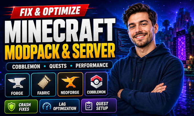 fix optimize minecraft modpack cobblemon server forge fabric neoforge quest