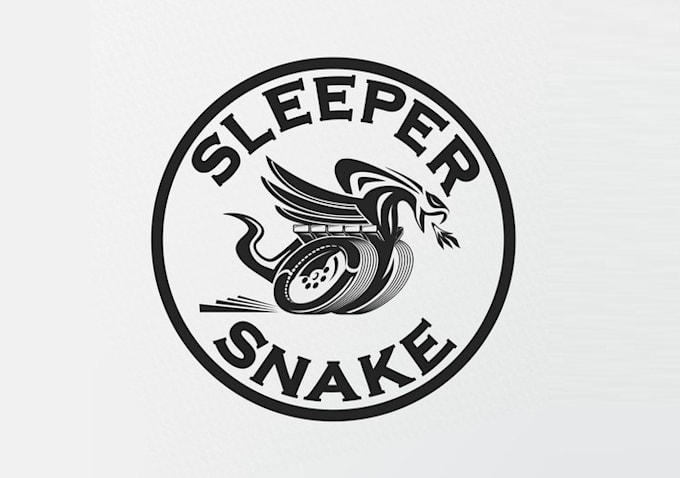 design unique sleeper snake logo