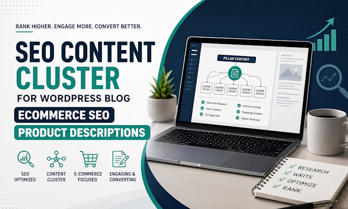 write SEO content cluster for wordpress blog ecommerce product page description