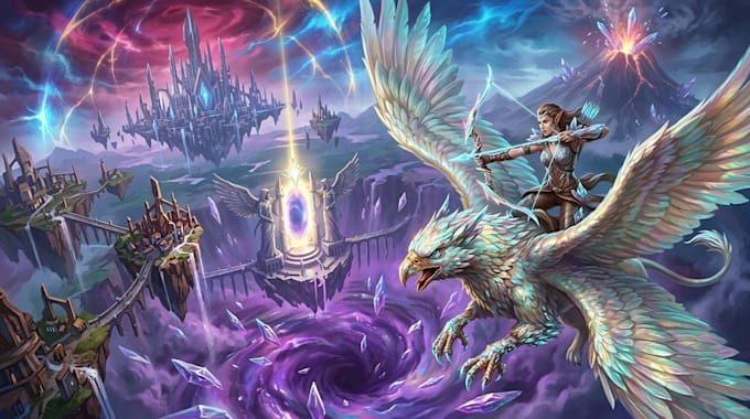 paint a character illustration in a fantasy world