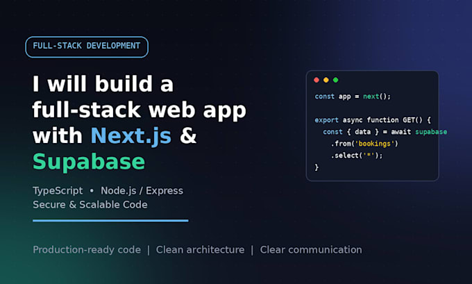 build a full stack web app with next js and supabase