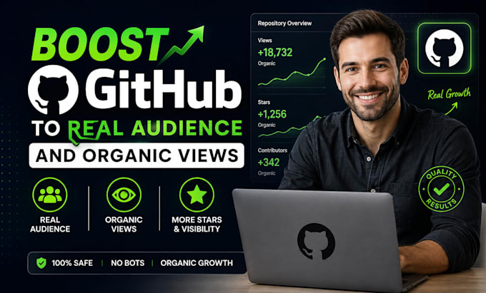 promote github to real audience and organic views
