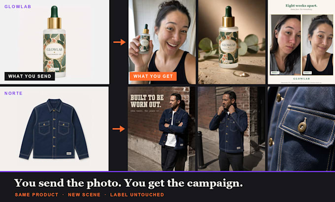 create ai static ad creatives for skincare and beauty