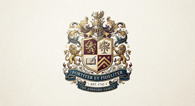 design a classic and prestigious family crest logo