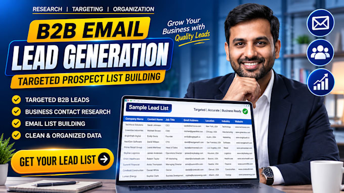 do contact list data collection business database email list b2b lead generation