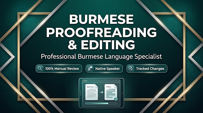 do burmese document proofreading and typing data formatting