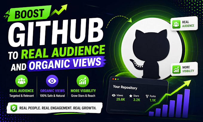 promote github to real audience and organic views