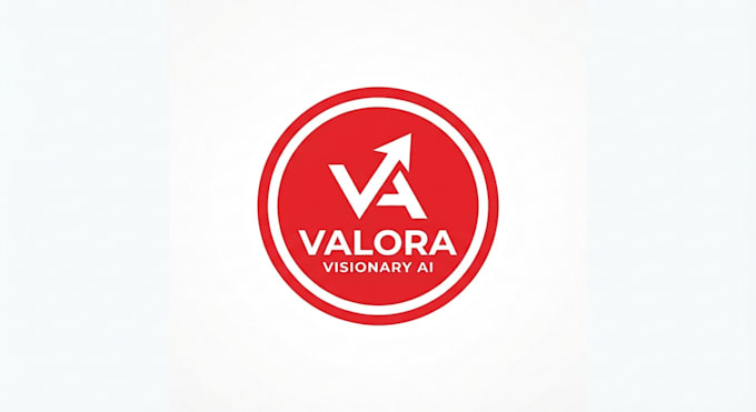 design a bold red circle logo for your brand