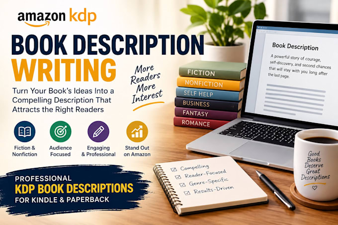 write an engaging amazon KDP book description for your book