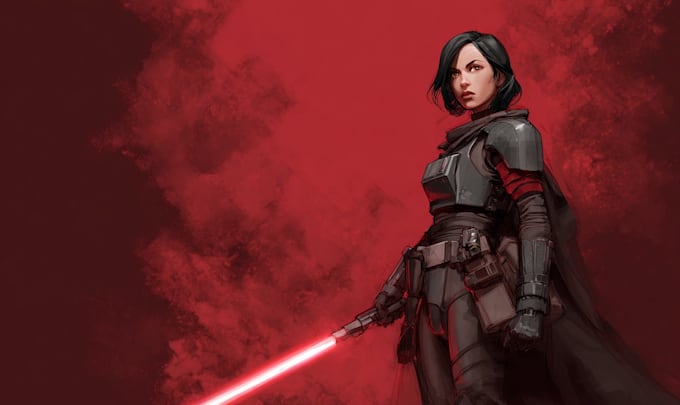 create professional star wars oc and sci fi character digital art