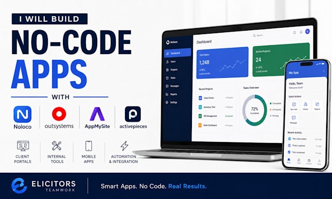 build no code apps with noloco outsystems appmysite and activepieces
