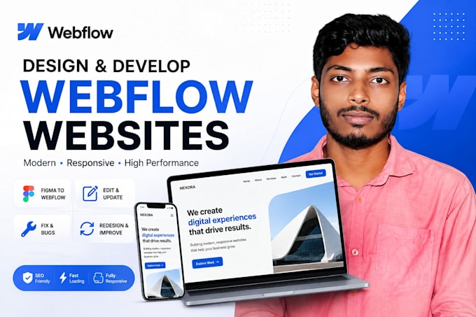 design or redesign edit and update webflow website or figma to webflow