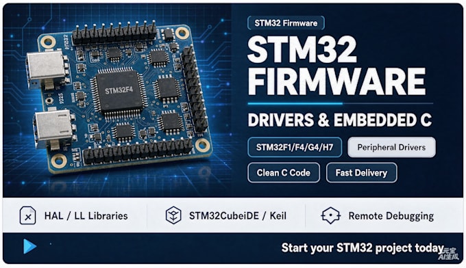 develop stm32 firmware and peripheral drivers using hal