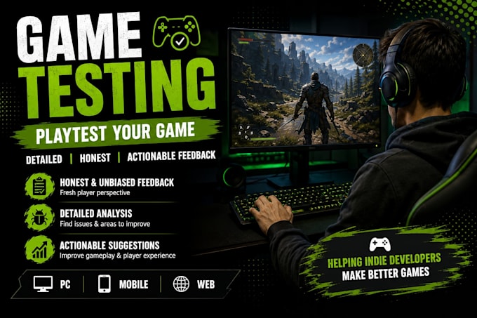 test your game and provide detailed feedback