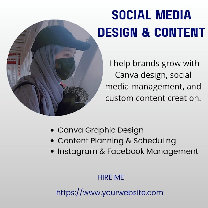 do social media management and canva post design