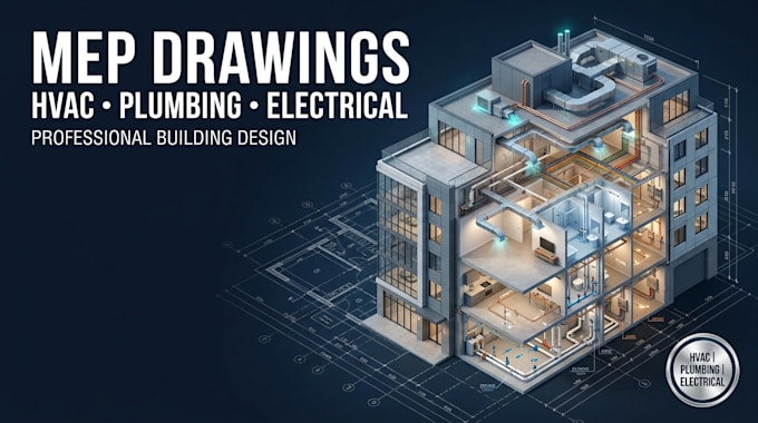 create hvac plumbing and electrical mep drawing