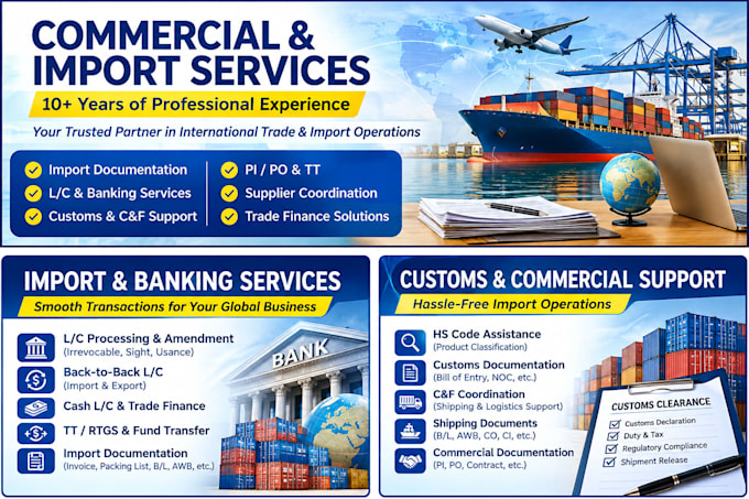 handle  import export and commercial documentation