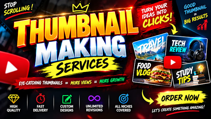 create a perfect youtube thumbnail design for you
