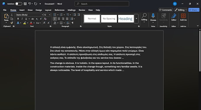 professionally translate english greek documents