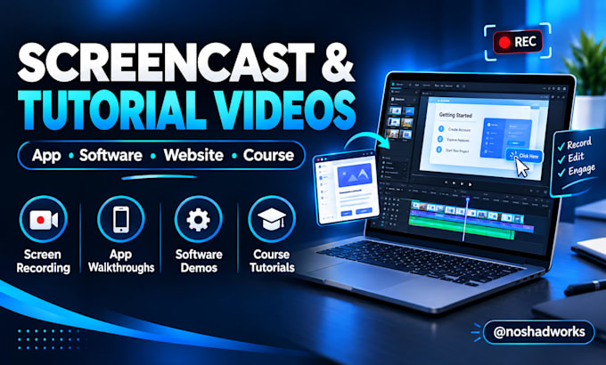 do screencast tutorial videos how to use website or app tutorial video