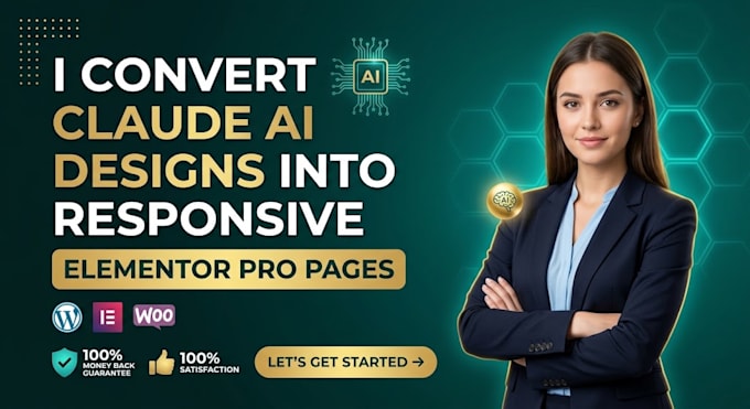 convert your figma, html or claude ai design into elementor pro