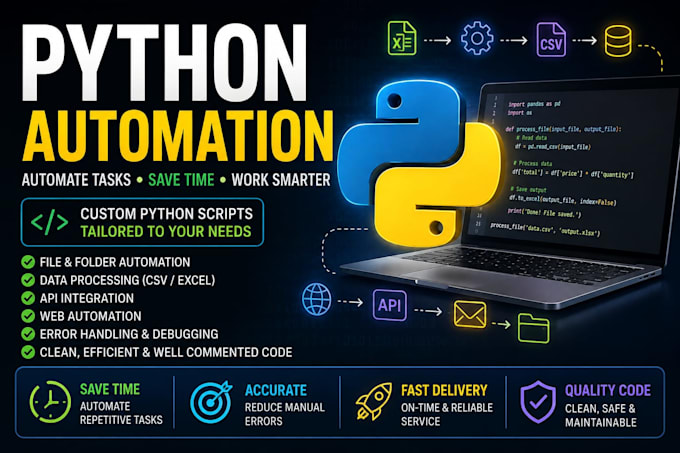 create custom python scripts and automate repetitive tasks