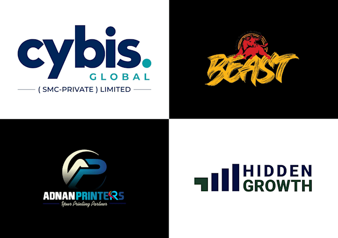 do modern minimalist custom business logo design and brand identity
