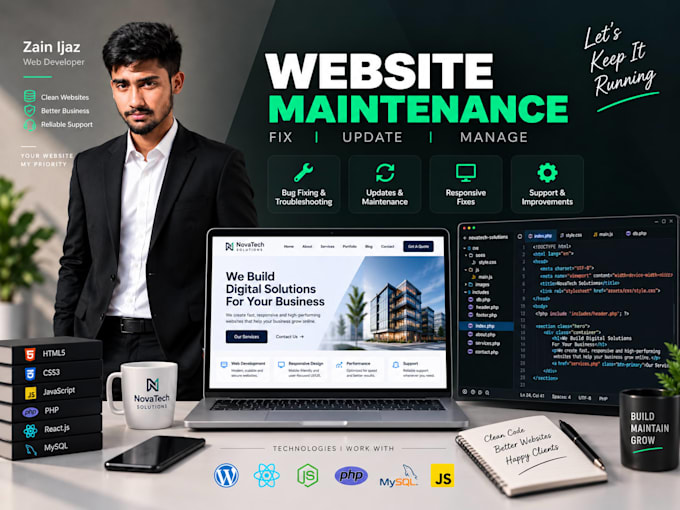 manage maintain and fix your website