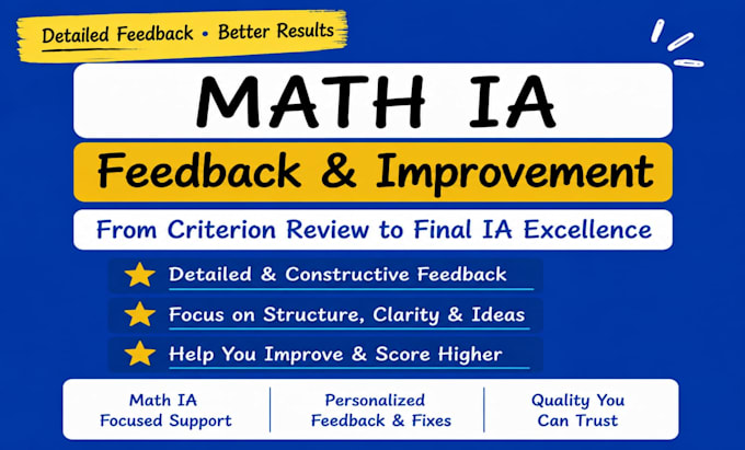 fix and improve sl and hl math ia based on feedback