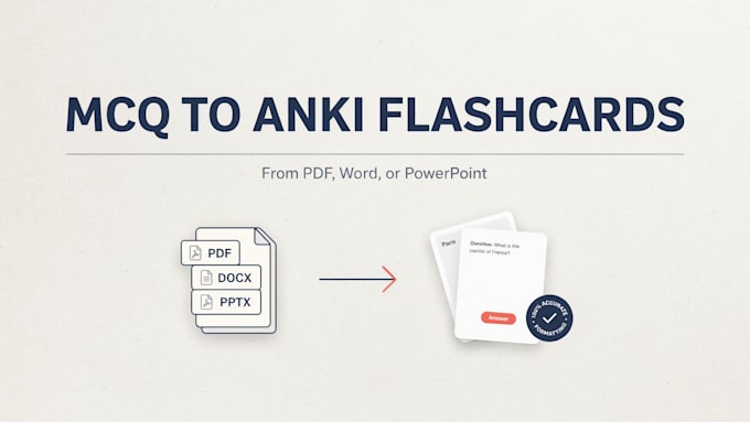 convert mcq to anki flashcards from PDF word or powerpoint