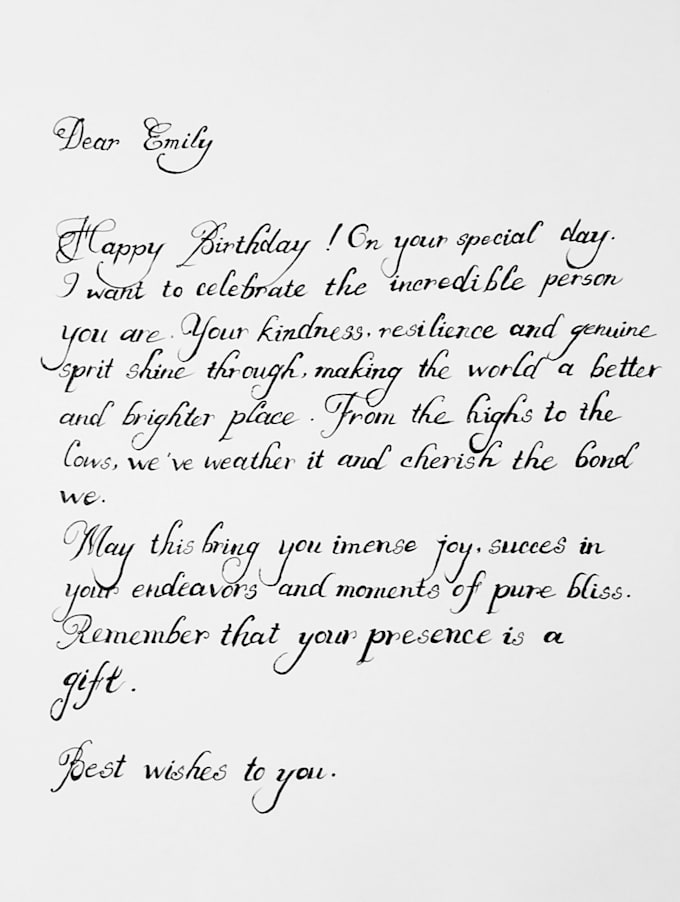handwrite your letters and personalized message
