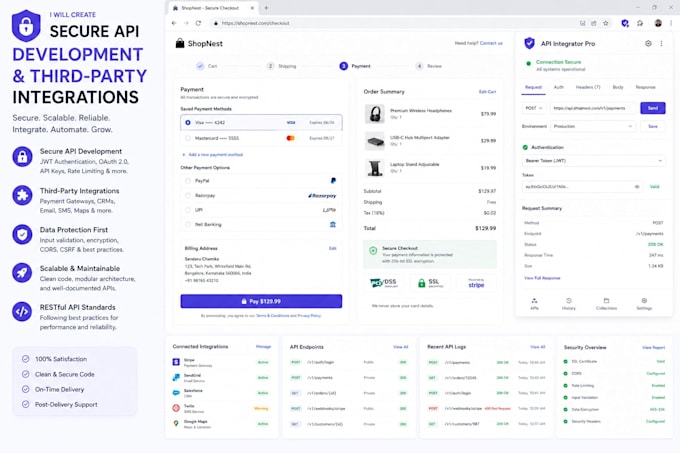 develop and integrate secure rest apis for your application