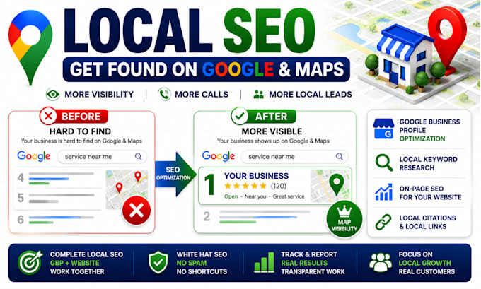 do local SEO to rank your website on google and maps