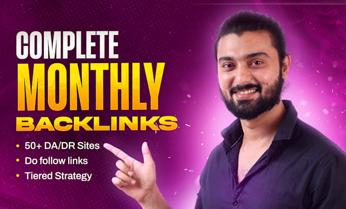 monthly off page SEO backlinks on authority domains