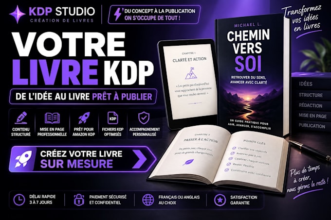 rédiger et créer votre livre complet pour amazon KDP