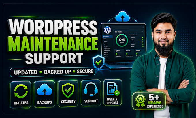 provide monthly wordpress website maintenance and security support