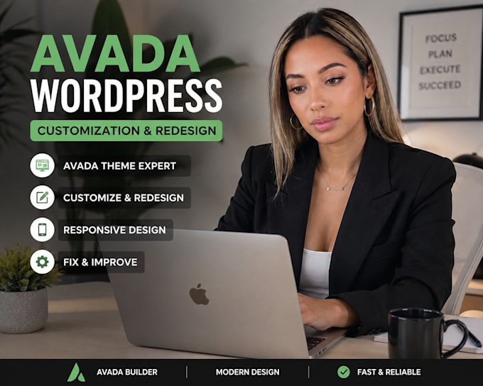 redesign your wordpress website using the avada theme and avada builder