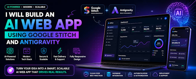 build an ai web app using google stitch and antigravity