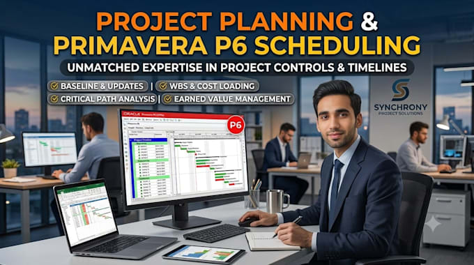 create and update a primavera p6 project schedule