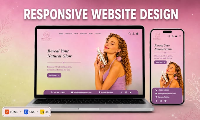 design a responsive one page website