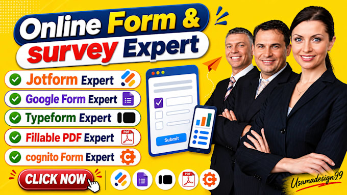 create jotform, google forms or typeform with conditional logic